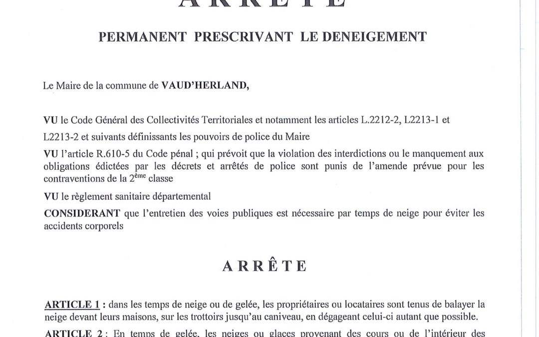 Arrêté municipal